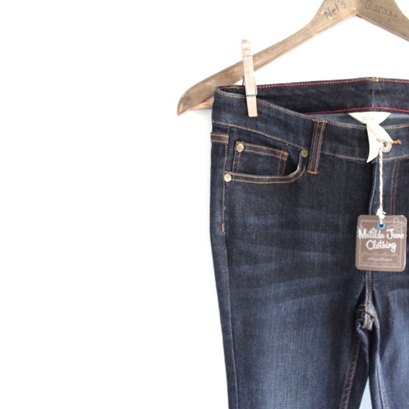 Matilda Jane NWT Dark Wash Skinny 4 27 - Picture 5 of 10